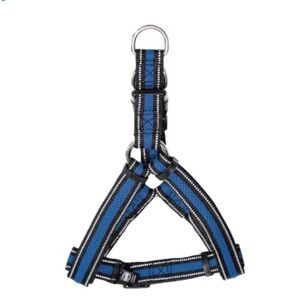 JUMP! Reflective Air Mesh Step-In Dog Harness in blue. Size is Large